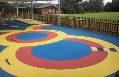 Wetpour Rubber Safety Surfacing laid by the GymFix Team in Kent